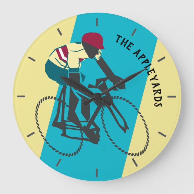 Reloj Redondo Grande Ciclista número 1 (Anverso)