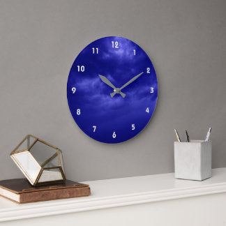 Reloj Redondo Grande Cielo azul oscuro nublado