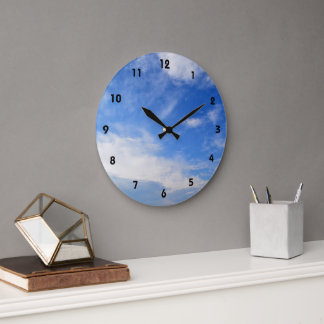 Reloj Redondo Grande Cielo azul y nubes