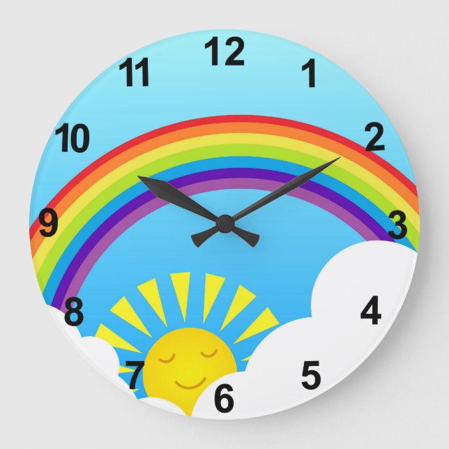 Reloj Redondo Grande Cielo de verano (Anverso)