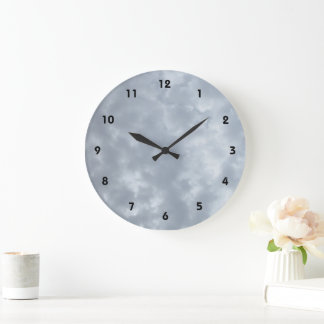 Reloj Redondo Grande Cielo gris nublado