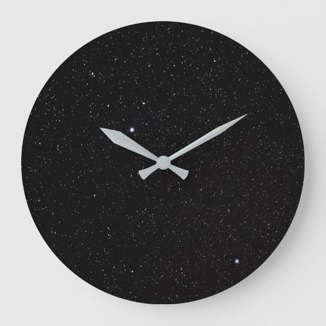 Reloj Redondo Grande Cielo nocturno con estrellas (Anverso)