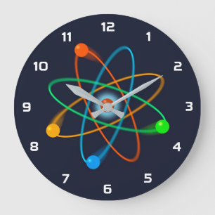 Reloj Redondo Grande Ciencia de la estructura atómica
