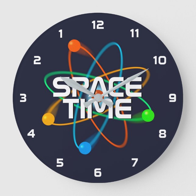 Reloj Redondo Grande ciencia SPACETIME (Anverso)