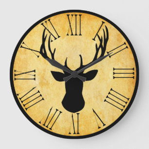 Reloj Redondo Grande Ciervo estilo país vintage granja rústica