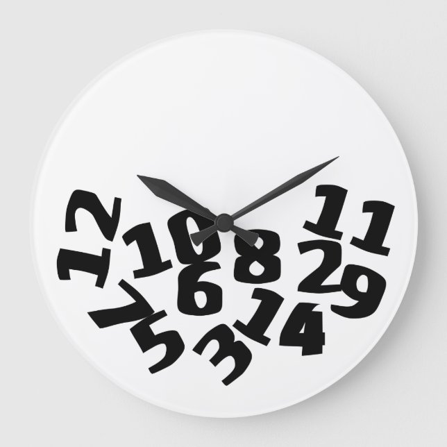 Reloj Redondo Grande Cifras graciosas caídas (Anverso)