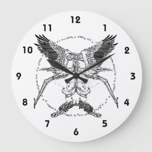 Reloj Redondo Grande Cigüeñas y sátiras