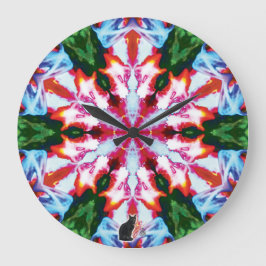 Reloj Redondo Grande Cilantro Kaleidoscope