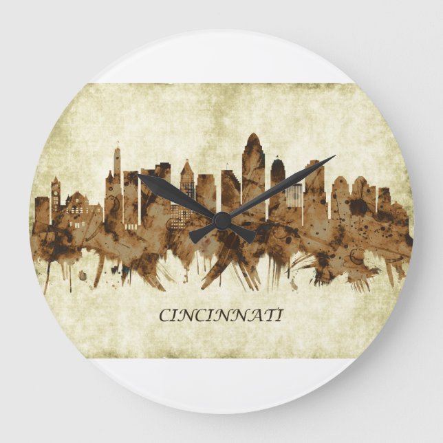 Reloj Redondo Grande Cincinnati Ohio (Anverso)