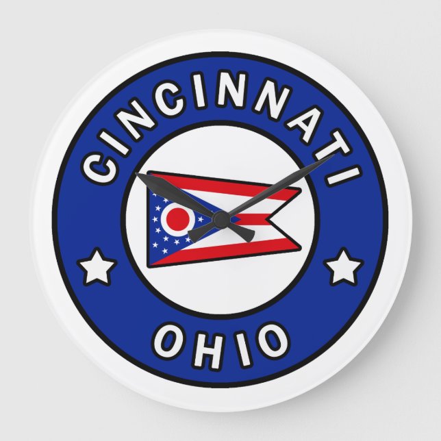 Reloj Redondo Grande Cincinnati Ohio (Anverso)
