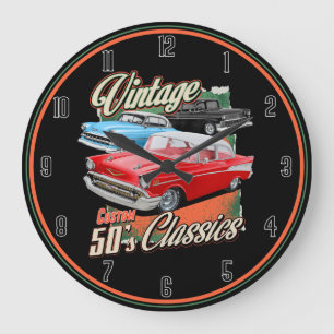 Reloj Redondo Grande Cincuenta coches vintage reloj grande