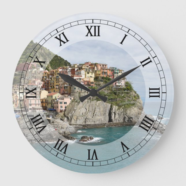 Reloj Redondo Grande Cinque Terre, Italia (Anverso)