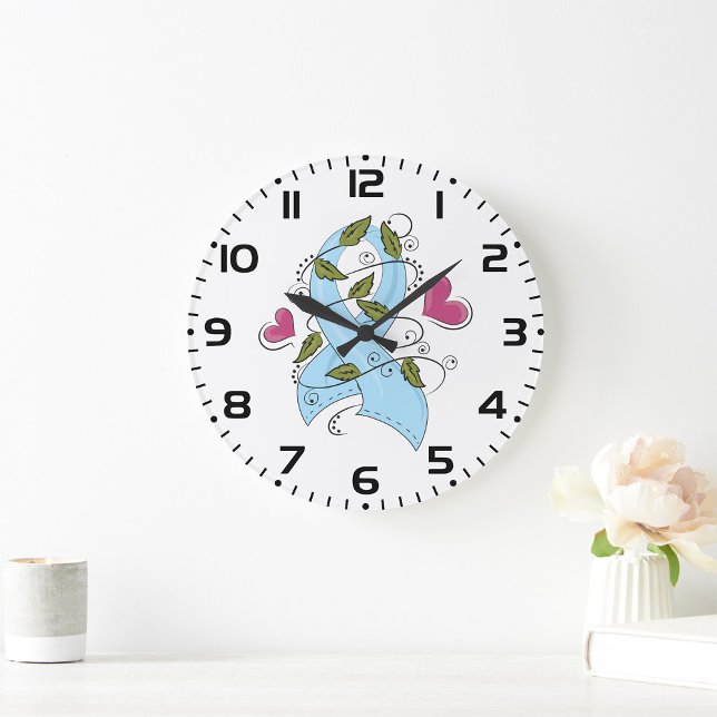 Reloj Redondo Grande Cinta de sensibilización azul (Subido por el creador)