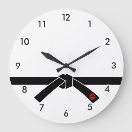 Reloj Redondo Grande Cinturón negro, 黒 de artes marciales, 武 道