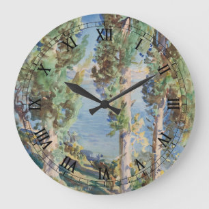 Reloj Redondo Grande Cipreses de Corfú de John Singer Sargent