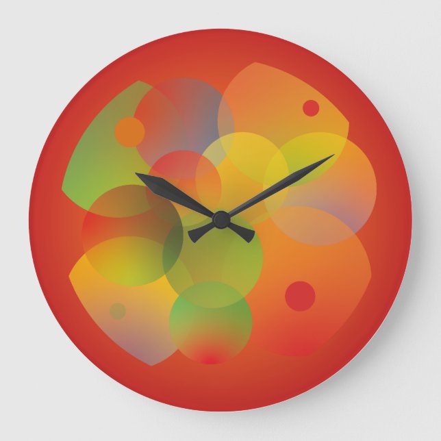 Reloj Redondo Grande Circles/Hearts/gradient CIRCLES by masanser pixela (Anverso)