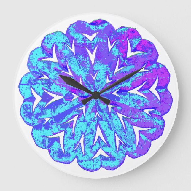 RELOJ REDONDO GRANDE CÍRCULO ABSTRACTO WYCINANKI (Anverso)