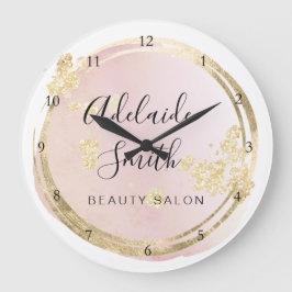 Reloj Redondo Grande círculo acuático rosa