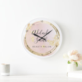Reloj Redondo Grande círculo acuático rosa