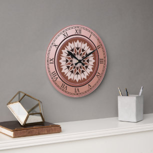 Reloj Redondo Grande Círculo de cobre vintage