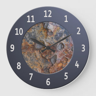 Reloj Redondo Grande Círculo de dígitos metálicos brillantes de Guay