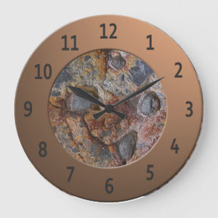 Reloj Redondo Grande Círculo de dígitos metálicos brillantes de Guay