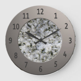 Reloj Redondo Grande Círculo de dígitos metálicos brillantes de la roca