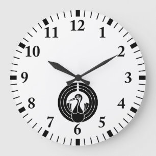 Reloj Redondo Grande Círculo de noshi en forma de grúa