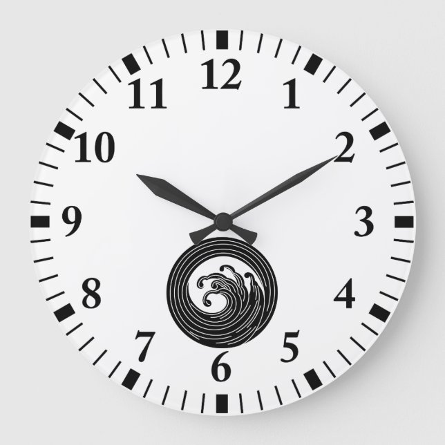 Reloj Redondo Grande Círculo ondulado (Anverso)