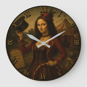 Reloj Redondo Grande Circus Ringmaster Funny Mona Lisa Circus Performer