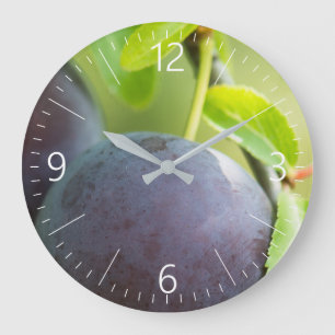 Reloj Redondo Grande Ciruela de cerezo en rama