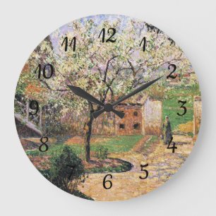 Reloj Redondo Grande Ciruelo en Flor, Eragny Camille Pissarro