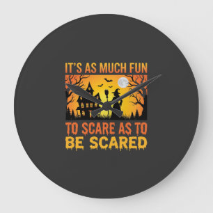 Reloj Redondo Grande Cita de Bruja de Casa Embrujada de Halloween