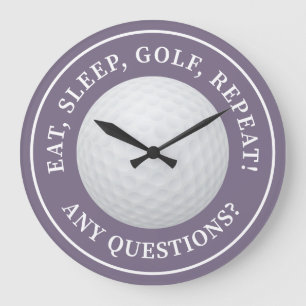 Reloj Redondo Grande Cita de golf deportivo de pelota de golf moderna d