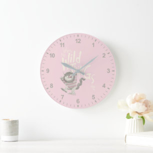 Reloj Redondo Grande Cita de Where the Wild Things Are - Rosa
