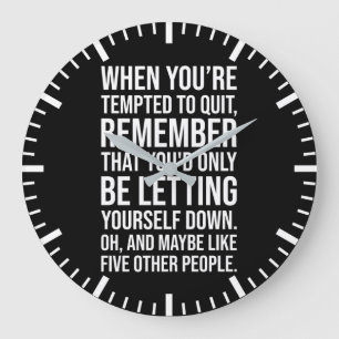 Reloj Redondo Grande Cita Motivacional Graciosa - Cuando Se Trata De Re