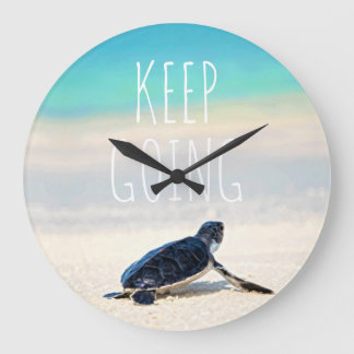 Reloj Redondo Grande Cita Motivacional Sigue Adelante Turtle Beach