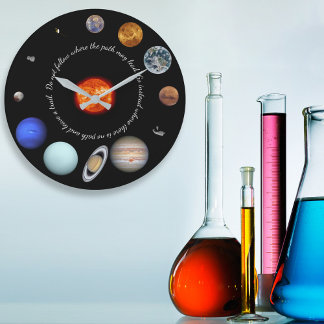 Reloj Redondo Grande Cita o nombre del Personalizado del sistema solar