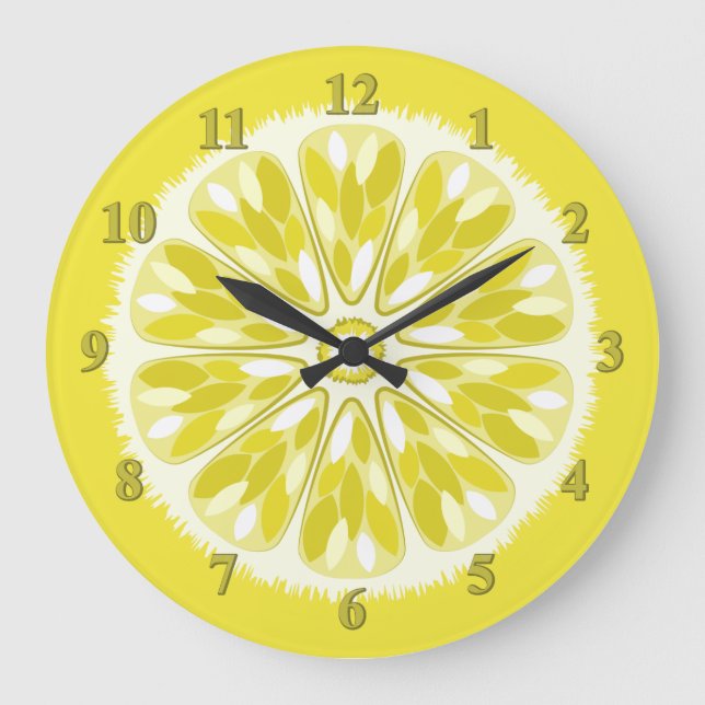 Reloj Redondo Grande Cítrico Slices Lemon (Anverso)