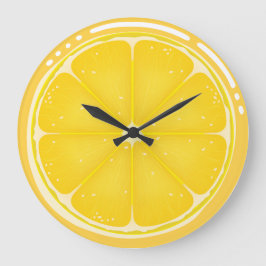 Reloj Redondo Grande Cítricos TROPICAL SUMMER FRUIT Naranja limones Sli