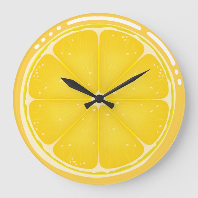Reloj Redondo Grande Cítricos TROPICAL SUMMER FRUIT Naranja limones Sli (Anverso)