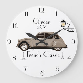 Reloj Redondo Grande Citroen 2CV Retro Wall Clock