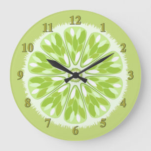 Reloj Redondo Grande Citrus Slices Lime