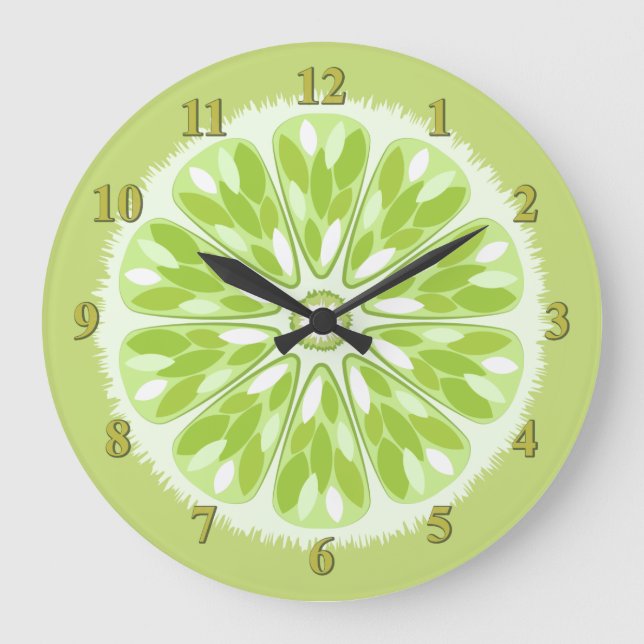 Reloj Redondo Grande Citrus Slices Lime (Anverso)