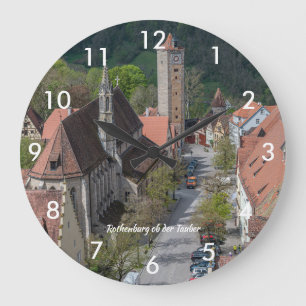 Reloj Redondo Grande Ciudad antigua de Rothenburg ob der tauber