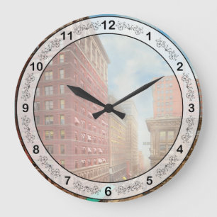 Reloj Redondo Grande Ciudad - Cincinnati, OH - Quinta y Noche Orientale