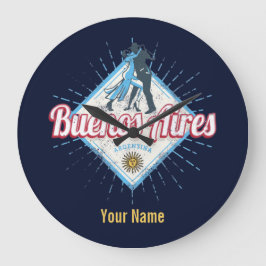 Reloj Redondo Grande Ciudad de Buenos Aires Argentina retro tango vinta