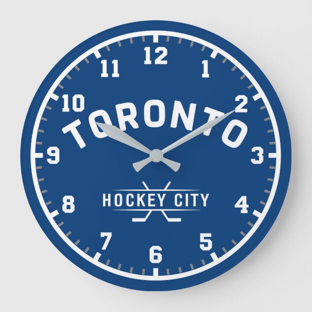 Reloj Redondo Grande Ciudad de hockey de Toronto grande pared reloj de  (Anverso)