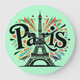 Reloj Redondo Grande Ciudad de las Luces: Audaz Arte de la tipografía d