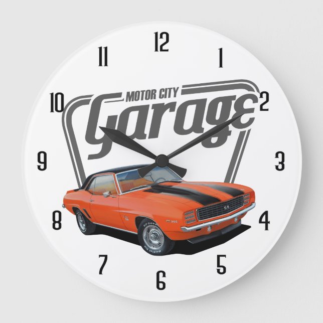 Reloj Redondo Grande Ciudad de los motores (Anverso)